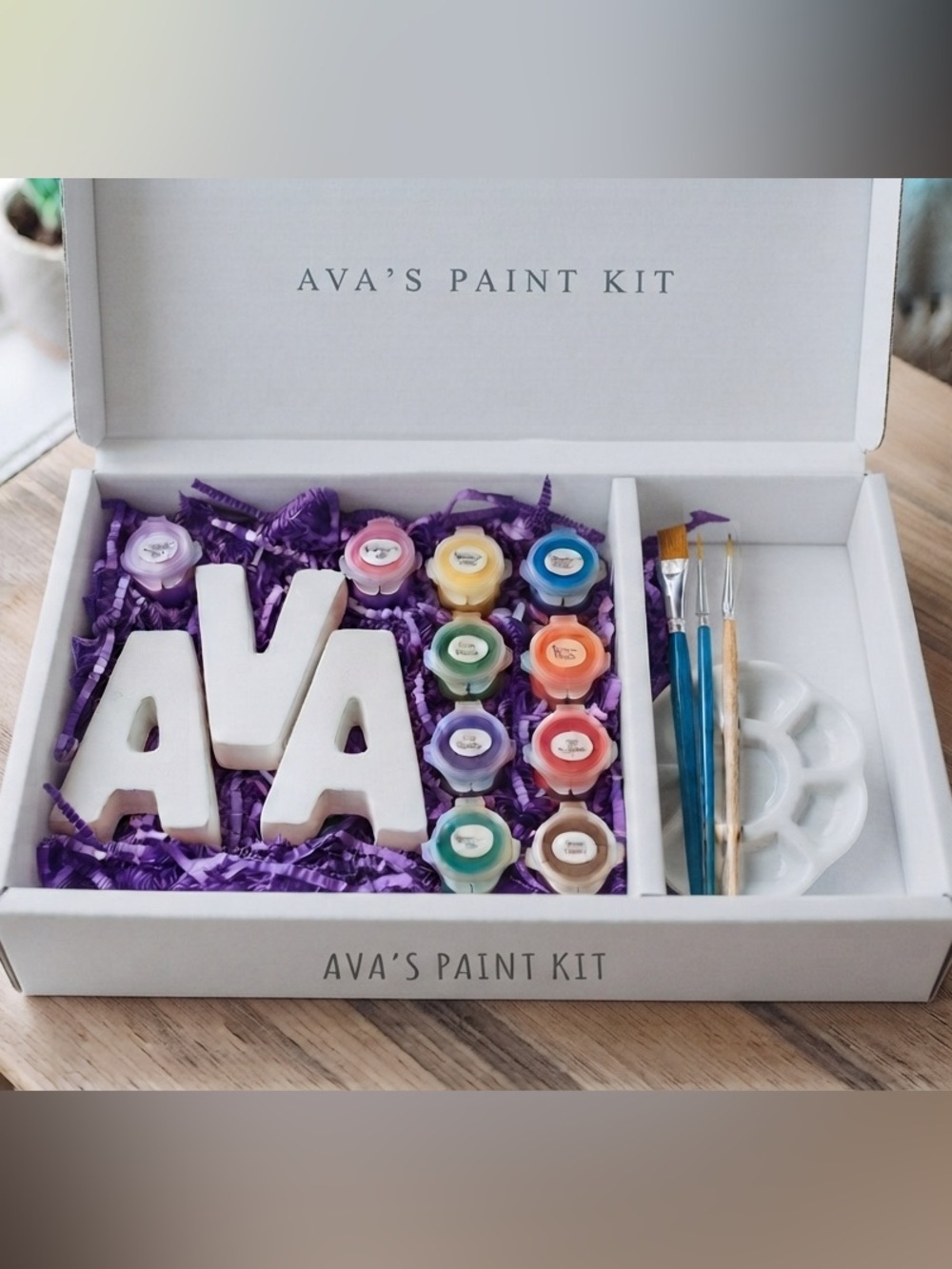 Personalized Paint Kit Box with Assorted Paints